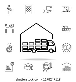 premise outline icon. Cargo logistic icons universal set for web and mobile