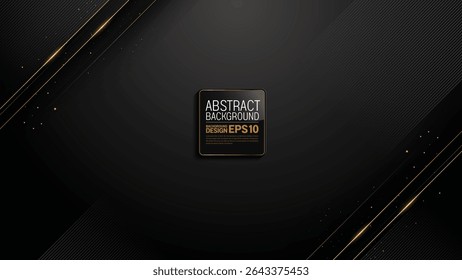 Premium 1920x1080 abstract vector with gold and black diagonal lines, clean layout design for digital marketing, energy presentation, tech banner, not made with AI tools