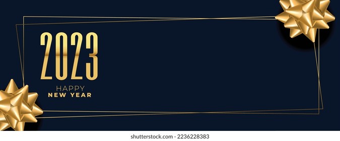 premium 2023 new year greeting banner with text space vector 