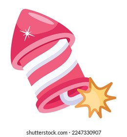 Premium 2d icon design of firecracker 