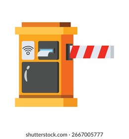 A premium 2d icon of secure checkpost gate