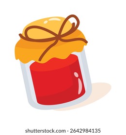 A premium 2d icon of sweet honey jar