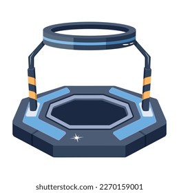 Premium 2d icon of a vr treadmill machine 