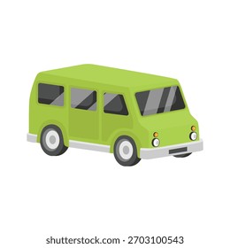 Icono de estilo Premium 2D de furgoneta lista para viajar