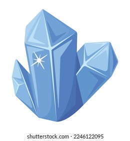Premium 2d vector of blue quartz