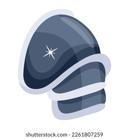 Premium 2d vector of a shoulder pauldron 