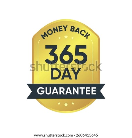 Premium 365 Day Money Back Guarantee Badge Design