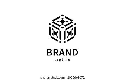 Premium 3D box abstract logo design