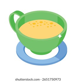 Ícone de estilo 3D Premium de xícara de café quente