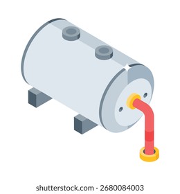 Premium 3d style icon of rooftop aqua tank