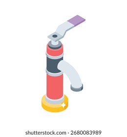 Premium Icono de estilo 3D de rotación de la manija de la válvula