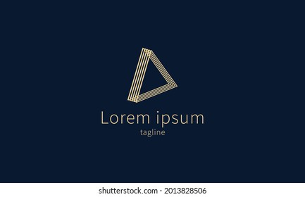 Premium 3D triange logo design 