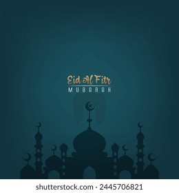 premium 3d vector design social media template greeting Eid al-Fitr, gold and white colors	