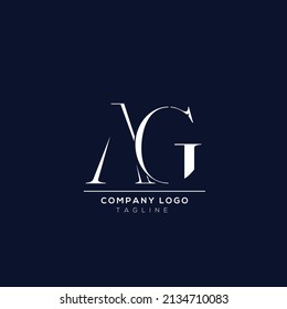 Premium AA initial based alphabet business logo white color on blue background.