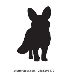 Premium Aardwolf Silhouette with Crisp and Smooth Outlines - Aardwolf Vector - Aardwolf Illustration