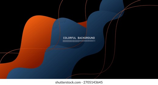 Premium abstract background with colorful background and dynamic shadows. Background with simple shapes. Eps 10
