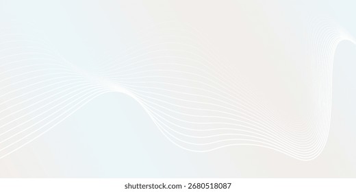 Premium abstract background design with white line pattern luxury pastel colour. Abstract horizontal vector template art