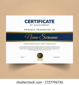 Premium abstract certificate design template for multipurpose