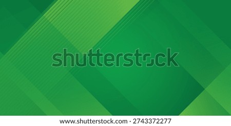 Premium Abstract Green Background featuring Dynamic Diagonal Lines and Geometric Shape Layers. Professional Vector Illustration for Corporate Identity, Eco-Friendly Branding, Technology Backdrop, Modern Poster Design, and Digital Marketing Graphics. Clean Minimalist Style with Soft Light Gradients.