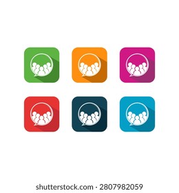Premium Abstract Logo Design for Universal Branding With 5 People Bundle Icon