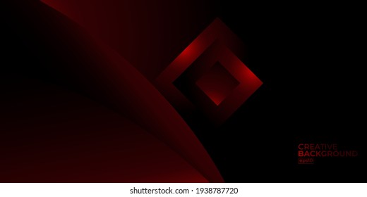 Premium Abstract Luxury red and black with the gradient is the with floor wall metal texture soft tech background design vector illustration for website, poster, brochure, presentation template etc