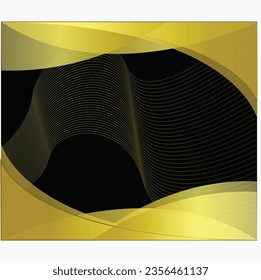 Diseño de fondo de vectores de lujo abstracto de primera calidad con patrón de línea dorada diagonal negro. Plantilla de vectores para banner de negocio digital lux, web, volante, invitación de afiches, vale, certificado de regalo