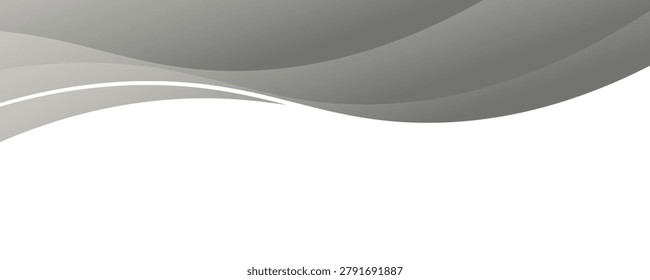 Premium abstract silver border with glossy gradients and graceful movement.