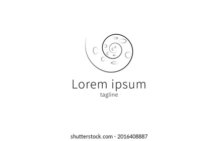 Premium abstract spiral shell logo design 