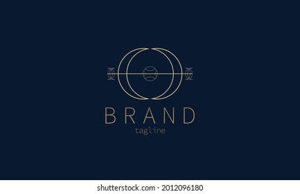 Premium abstract vector line of the moon logo design