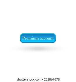 Premium account blue button for a site
