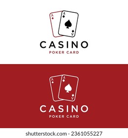 Premium ace poker card logo element. Logo for gambling games, casinos, tournaments and clubs.