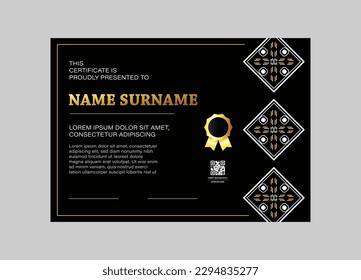 Premium achievement certificate best award diploma design