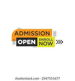 Premium Admission open banner vector Illustration