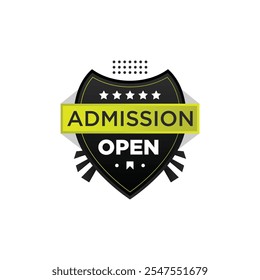 Premium Admission open banner vector Illustration