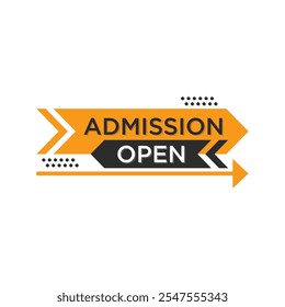 Premium Admission open banner vector Template