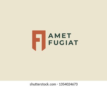 Premium AF or FA letters logo design. Creative elegant curve vector logotype. Luxury linear creative monogram. Combined letters A and F.