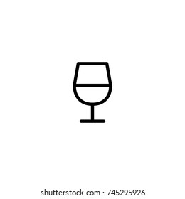 Premium alcohol icon or logo in line style. High quality sign and symbol on a white background. Vector outline pictogram for infographic, web design and app development.