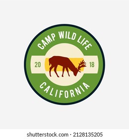 Premium Animal Badge, Adventure Outdoor logo, Wild Life, Zoo, Forest.