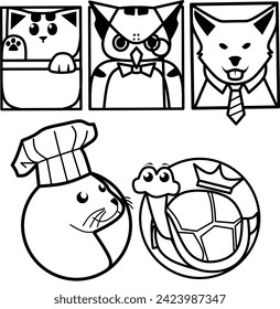 Premium animal icon logo pack 
