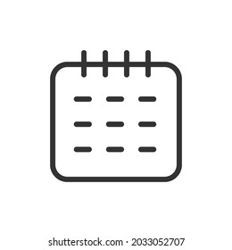 Premium appointment line icon for app, web and UI. Vector stroke sign isolated on a white background. Outline icon of appointment in trendy style.
