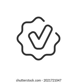 Premium approve line icon for app, web and UI. Vector stroke sign isolated on a white background. Outline icon of approve in trendy style.