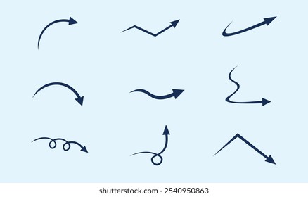 Premium arrows set design vector for use.