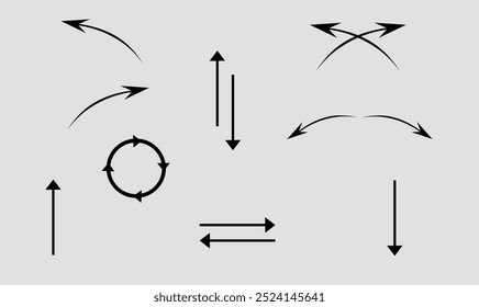 Setas Premium definem a ilustração vetorial para uso.
