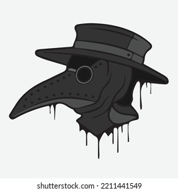 Premium Artwork Plague Doctor Side View Stock Vector (Royalty Free ...