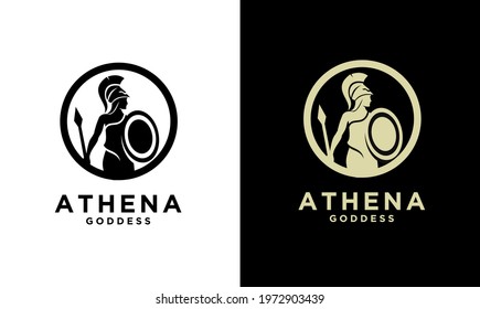 Premium Athena Goddess Vector Logo Illustration Stock Vector (Royalty ...