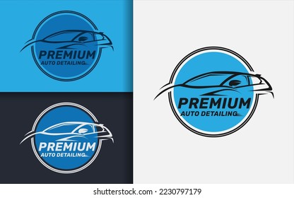 Premium Auto Car Detailing Logo Design.