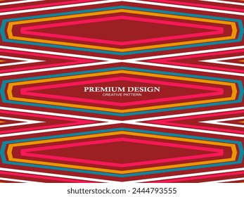 Fondo de Premium con Abstractas patrón de líneas de colores. Arte geométrico digital. Fondo de pantalla de rayas de colores retro.	