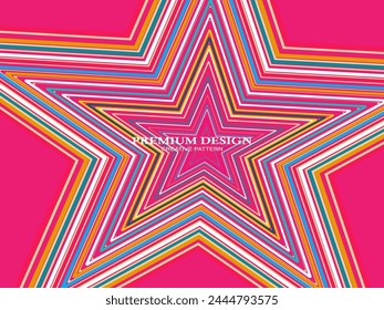 Fondo de Premium con Abstractas patrón de líneas de colores. Arte geométrico digital. Fondo de pantalla de rayas de colores retro.	