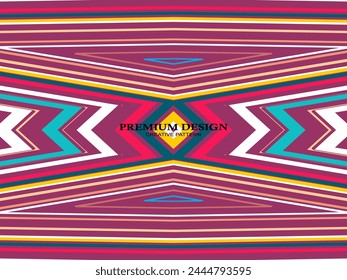 Premium Background with Abstract Colorful Lines pattern. Geometric Digital Art. Retro colorful striped wallpaper.	