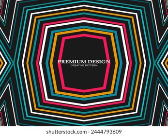 Fondo de Premium con Abstractas patrón de líneas de colores. Arte geométrico digital. Fondo de pantalla de rayas de colores retro.	